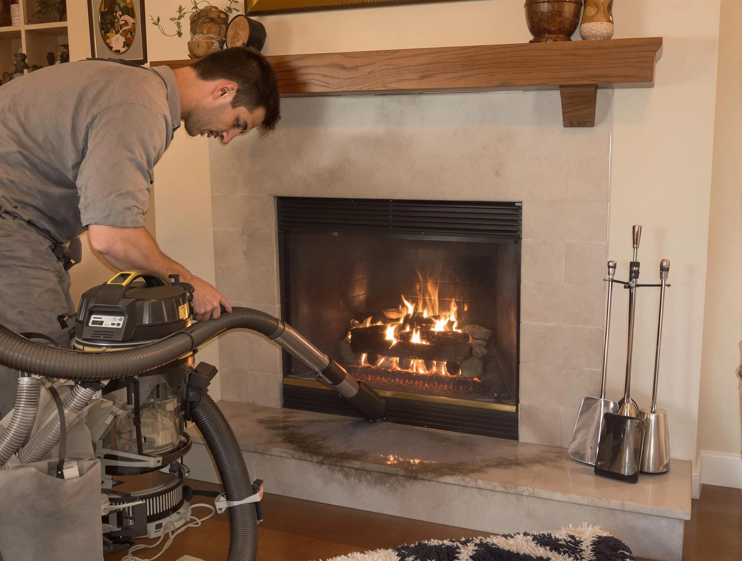 Routine fireplace upkeep by Barnegat Chimney Sweep in Barnegat, NJ